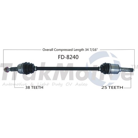 Surtrack Axle Cv Axle Shaft, Fd-8240 FD-8240